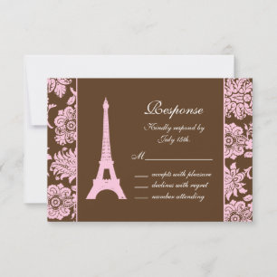 Paris und Schokolade RSVP Karte
