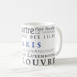 Paris und seine Sehenswürdigkeiten Kaffeetasse