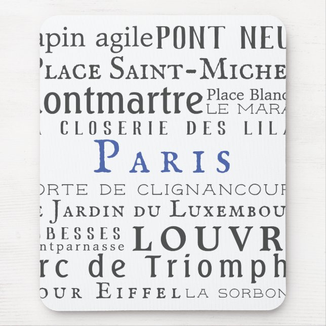 Paris und seine Sehenswürdigkeiten Mousepad (Vorne)