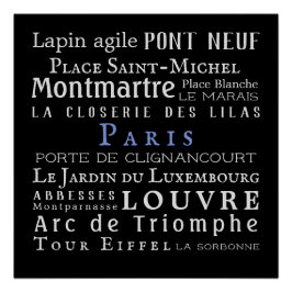 Paris und seine Sehenswürdigkeiten Poster