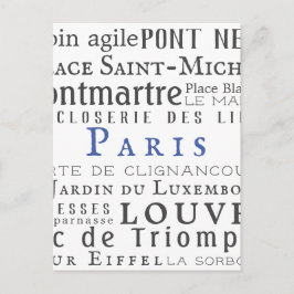 Paris und seine Sehenswürdigkeiten Postkarte