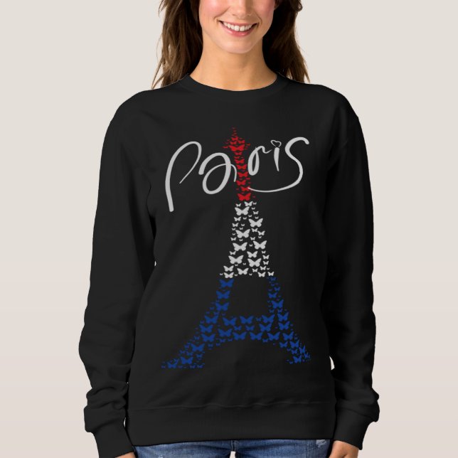 Paris Vacation French Souvenir I Love Paris Eiffel Sweatshirt (Vorderseite)
