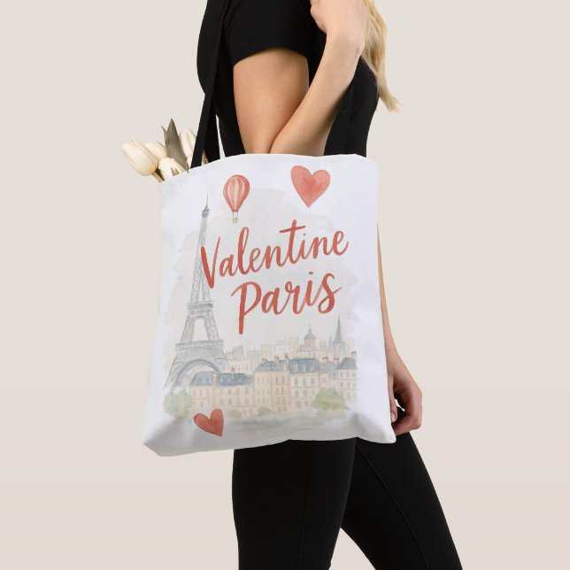 Paris Valentine-Wasserfarbe – Eiffelturm Liebe  (Von Nahem)