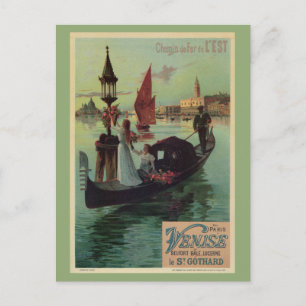 Paris Venedig Italien vintage Reise Werbung romant Postkarte
