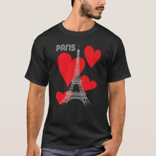 Paris Verliebt Eiffelturm mit Herz Frankreich Ande T-Shirt