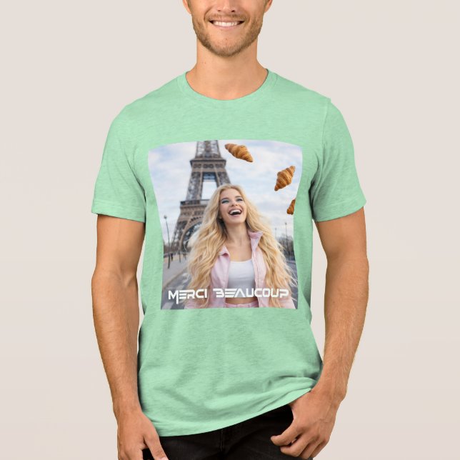 PARIS - VIELEN DANK Tri-Blend SHIRT (Vorderseite)