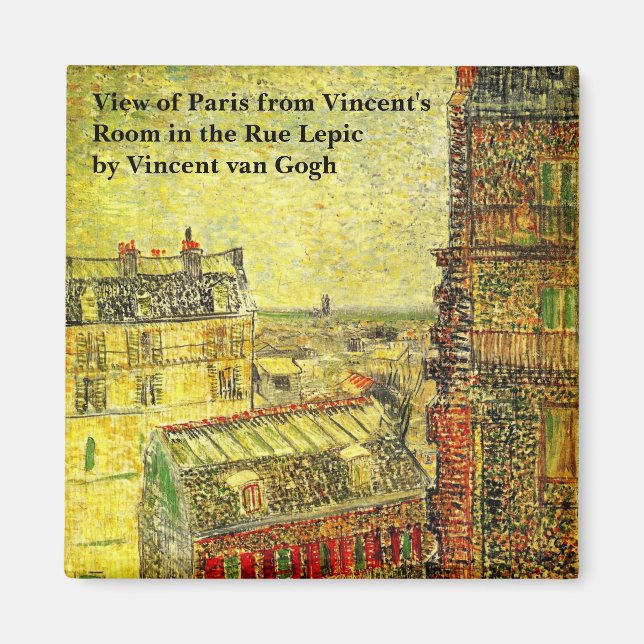 Paris View von Vincent's Room von Vincent van Gogh Magnet (Vorne)