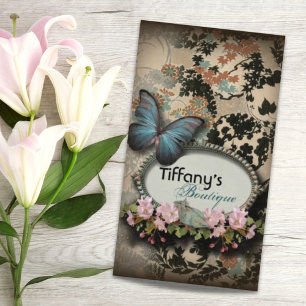 Paris viktorianischer Blumenschmetterling Visitenkarte