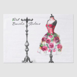 Paris Vintag Dress Form Seidenpapier