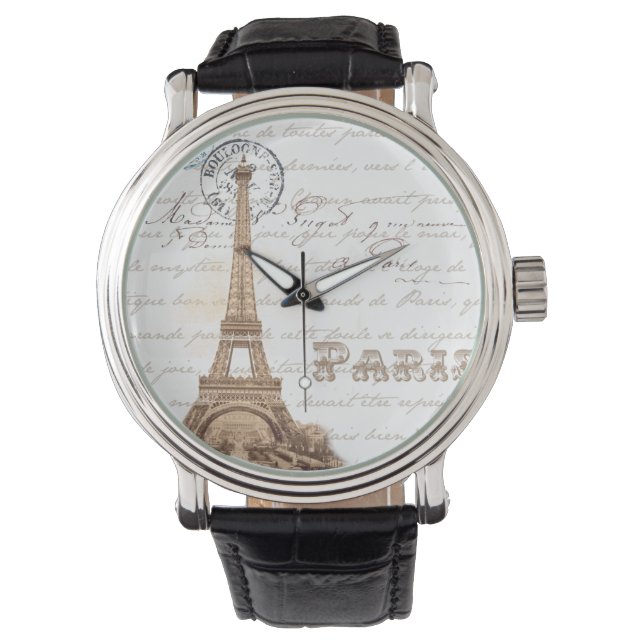 Paris Vintage französische Schriftstellerorganisat Armbanduhr (Vorderseite)