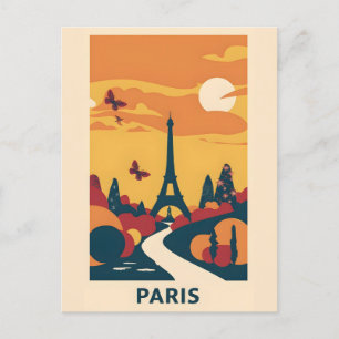 Paris Vintage-Kunstpostkarte Postkarte