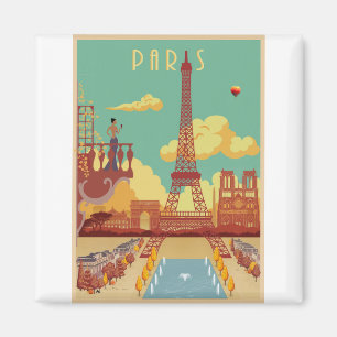 Paris Vintage Plakat Magnet