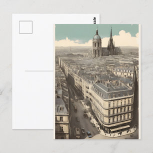 Paris Vintage-Plakat Postkarte