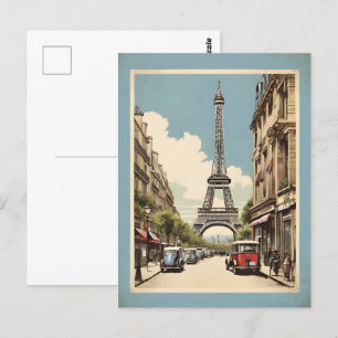 Paris Vintage-Plakat Postkarte