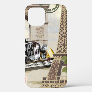 Paris Vintage-Plakat. vintage, plakat, paris, alt, iPhone 12 Hülle