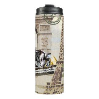 Paris Vintage-Plakat. vintage, plakat, paris, alt, Thermosbecher