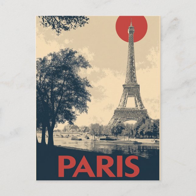 Paris vintage  postkarte (Vorderseite)