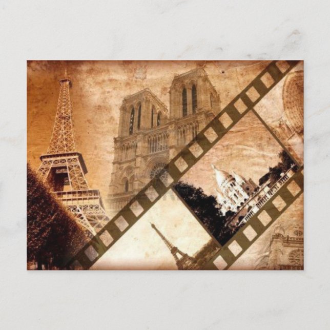 Paris Vintage Postkarte (Vorderseite)