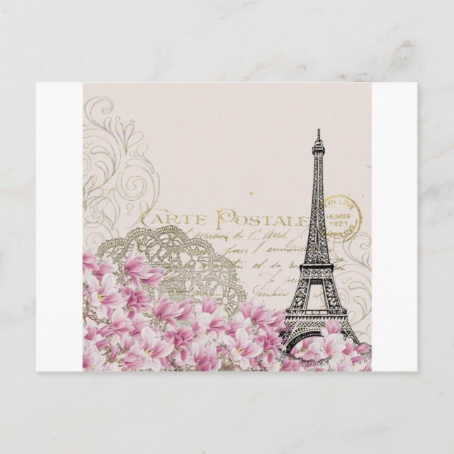 Paris vintage postkarte (Vorderseite)