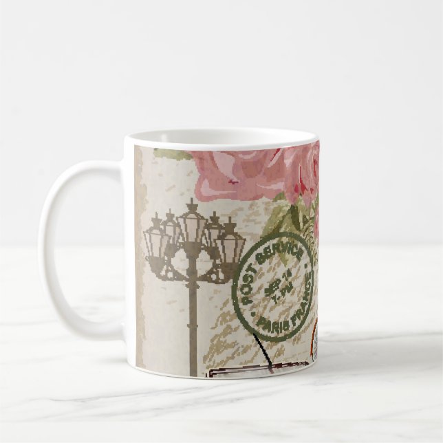 Paris Vintage: Postkartenstil Kaffeetasse (Links)