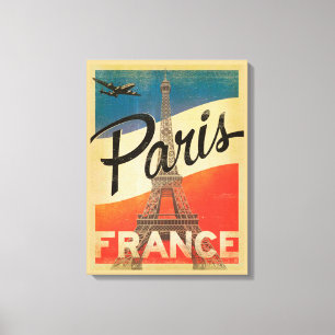 Paris Vintage Reise Leinwanddruck