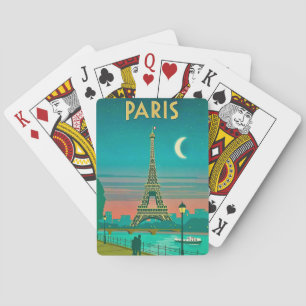 Paris Vintage Reisepass Spielkarten