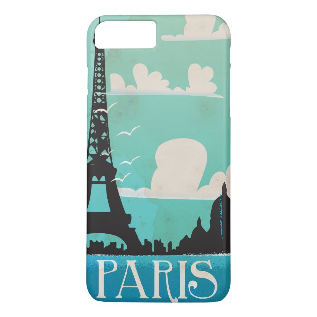 Paris Vintage-Reiseposter Case-Mate iPhone Hülle (Rückseite)