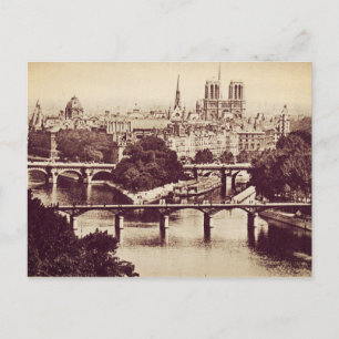 Paris Vintage Sehenswürdigkeiten Postkarte