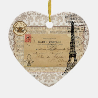 Paris Vintage Shabby Chic Eiffelturm Keramik Ornament