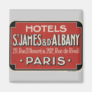 Paris Vintage Travel Luggage Label Magnet