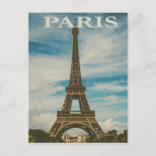 Paris Vintage Travel Postcard Postkarte (Vorderseite)