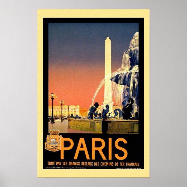 Paris Vintage Travel Poster (Vorne)
