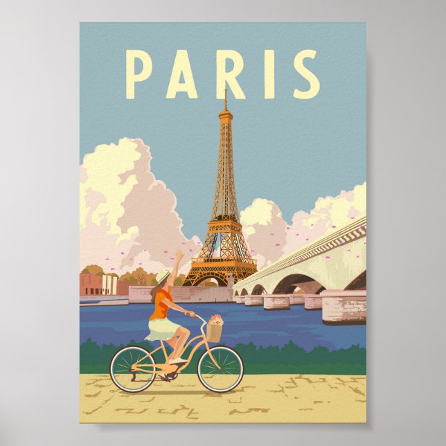 Paris - Vintage Travel Poster (Vorne)