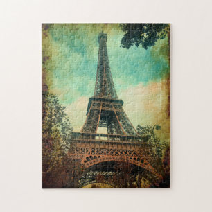 Paris, Vintager Eiffelturm, Paris Puzzle