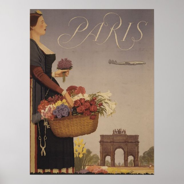 Paris Vintages französisches Fahrradposter Poster (Vorne)