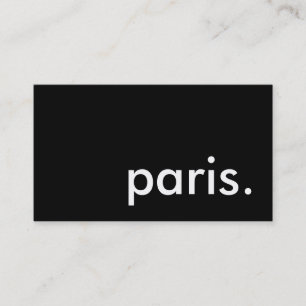 paris. visitenkarte