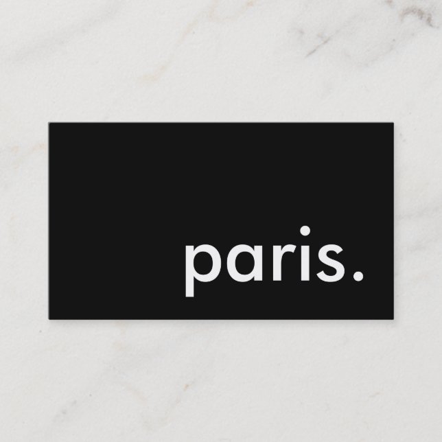 paris. visitenkarte (Vorderseite)