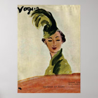 Paris Vogue Cover ~ Hats & Fabrics 1935