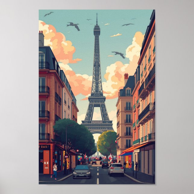 Paris Wall Art Print Poster (Vorne)