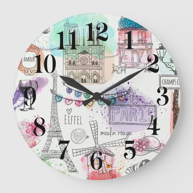 Paris Wanduhr (Vorderseite)