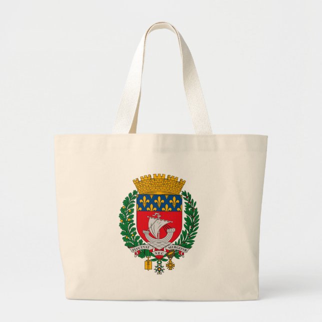 Paris-Wappen Taschen-Tasche Jumbo Stoffbeutel (Vorne)