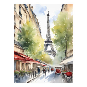 Paris Wasserfarbenart Fotodruck