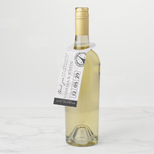 Paris Wedding Boarding Pass Flaschenanhänger