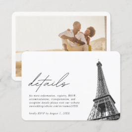 Paris Wedding Details Enclosure Card Begleitkarte