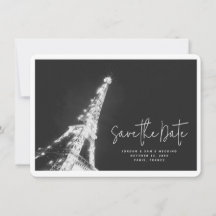 Paris Wedding Eiffel Tower Foto Save the Date