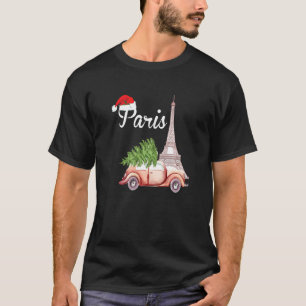 Paris Weihnachten und der Eiffelturm Romantische F T-Shirt