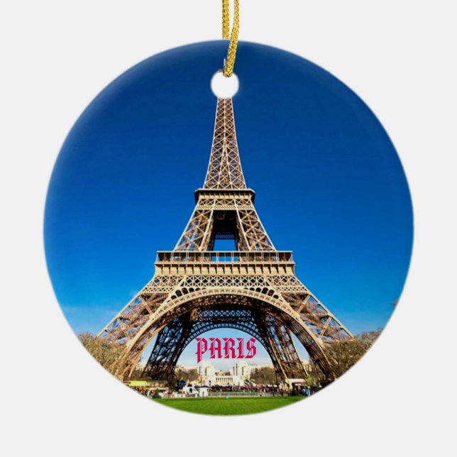 Paris-Weihnachtsverzierung Keramik Ornament (Vorne)