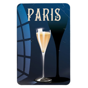 Paris Weintrinken Vintage Reiseposter Magnet