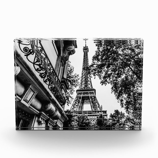 Paris Wohngestaltung in Schwarz und Weiß Fotoblock (Vorderseite)