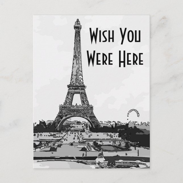 Paris, wünscht, du wärest hier, postkarte (Vorderseite)